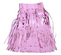QCKNKMGG Sfondo con festoni per Feste, Tende Tinsel 5 Pezzi Multicolore 30x300 cm Ghirlanda con Frange in Lamina Decorazioni for Feste(Pink)
