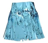 QCKNKMGG Sfondo con festoni per Feste, Tende Tinsel 5 Pezzi Multicolore 30x300 cm Ghirlanda con Frange in Lamina Decorazioni for Feste(Light Blue)