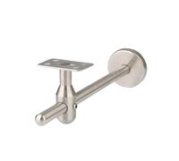 QCKNKMGG Supporto per corrimano da scala, Staffa for corrimano Accessori for scale ad arco piatto regolabili for montaggio a parete in acciaio inossidabile 304(200mm Flat)