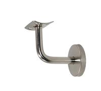 QCKNKMGG Supporto per corrimano da scala, Staffe for ringhiera in acciaio inossidabile 50 mm x 60 Argento(Curved Support)