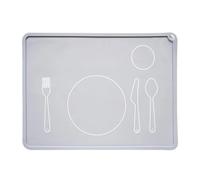 QCKNKMGG tappetino di silicone, Set di tovagliette e sottobicchieri antiscivolo resistenti al calore in silicone multicolore 8 pezzi(Grey)