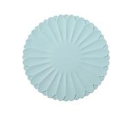 QCKNKMGG tappetino di silicone, Set di tovagliette e sottobicchieri in silicone multicolore 18 cm 30 cm for tavolo da pranzo(Cyan-blue,18cm)