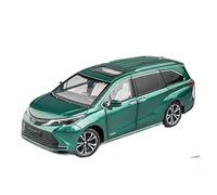 qcmaw Modellino di auto da esposizione Modello di auto in miniatura pressofusa 1/24 for area espositiva del veicolo monovolume SIENNA MPV Van Pull Back Adatto per la decorazione(Green)
