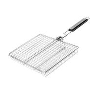 QCNRJUY Cestello for grigliate Pieghevole in Acciaio Inox 304, Tappetino Antiaderente for di Carne, Verdure, bistecche, Barbecue for Picnic e Feste(PP Packing)