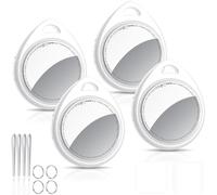 QCOQ® Tags 4 Pezzi Bianco, Smart Tracker Bluetooth Compatibile con Apple Dov’è App (solo iOS), Localizzatore Chiavi fino a 100dB con Batteria Sostituibile per Chiavi/Bagagli/Valigie/Portafogli