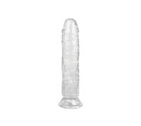 Qcpuuu 17.5 cm Dildo Realistico per Donne con Ventosa, Trasparente Pene Realistico per Principianti, Dildo Anale Uomini Donne Giocattoli Sessuali