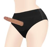 Qcpuuu DìḷĐò con strap-on per donne, DìḷĐò con strap-on, pene con strap-on con ventosa potente, slip con DìḷĐò interno,imbracatura per masturbatori lesbici