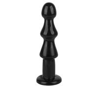 Qcpuuu Plug anale con palline anali, 20CM plug anale nero, giocattoli anali per massaggio prostatico al punto G, per una stimolazione sessuale graduale, per uomini e donne (S)
