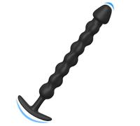 Qcpuuu Plug anale con palline anali in silicone, 23CM plug anale nero, catena anale con perline anali, dildo anale, masturbatore anale, uomini e donne, per la stimolazione sessuale passo dopo passo,S
