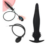 Qcpuuu Plug anale gonfiabile, plug anale, espansore da uomo con ago rimovibile, barella anale, dildo gonfiabile, dilatatore anale portatile giocattolo del sesso anale