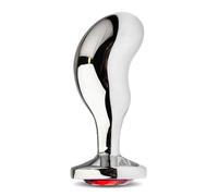 Qcpuuu Plug anale in metallo, plug anale a forma di pisello con base in acciaio inossidabile, plug anale per principianti, dildo anale in metallo, giocattolo sessuale portatile per uomo e donna, L