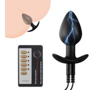 Qcpuuu Set di plug anali elettroshock, plug anale elettrico, piccolo dildo anale dilatatore, giocattolo sessuale con corrente di stimolazione per uomini, elettrostimolazione sessuale