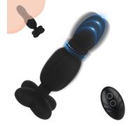 Qcpuuu Vibratore anale stimolatore della prostata, dildo anale con 12 modalità di vibrazione