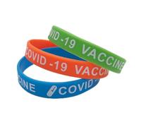 QCSTORE Braccialetti in Silicone Vaccinati Comodi Braccialetti Impermeabili Covid 19 da 24 Pezzi per e Persone Vaccinate (Colore casuale)