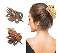 QCSTORE Fermagli per capelli alla moda, design francese, accessori per lo styling dei capelli per le donne, materiale acrilico, 5 clip per la vita quotidiana