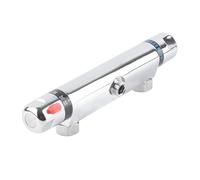 QCSTORE Valvola per Doccia Valvola Miscelatrice Acqua a Temperatura Costante Accessorio per Doccia Antiscottatura per Sicurezza Familiare Ottone (Ugello verso l'alto)