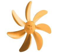QCSTORE Ventola per Stufa Lama di Ricambio Alimentata a Calore in Lega di Alluminio a 7 Pale per Ventola per Camino, Installazione Semplice per Accessori per Ventole per Stufa (#4)