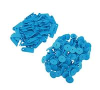 Qcwwy 100 Pezzi di Etichette Auricolari in Plastica con Numeri, Materiale TPU per l'identificazione degli Animali da Allevamento, Applicatore di Etichette Auricolari a Guarigione Rapida per Bovini,