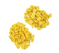 Qcwwy 100 Pezzi di Etichette Auricolari in Plastica con Numeri, Materiale TPU per l'identificazione degli Animali da Allevamento, Applicatore di Etichette Auricolari a Guarigione Rapida per Bovini,