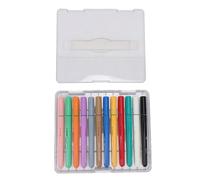 Qcwwy 12 Pezzi Marcatori di Vernice Acrilica, Penna da Disegno Arte Colorata Penna Multifunzione con Pennarelli da Disegno Portatile a Bordo Colorato con Punta