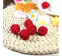 Qcwwy 20 palline di rattan colorate, ornamenti per la tavola di nozze di Natale, decorazioni per feste di compleanno di Natale, bei colori realizzati con delicati artigiani, 5 colori a scelta