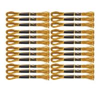 Qcwwy 24pc Fili di Mataino da Ricamo Metallico, Filo di Ricamo a Punto Oro Oro Stringa Filo da Ricamo Dorato per Bracciali da Ricamo Fai -da -te Project Project