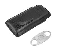 Qcwwy 3 Pezzi Custodia in Pelle per Sigari Accessori Portasigari Scatole Portasigari da Viaggio per Viaggi All'Aperto