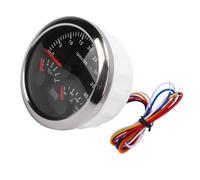 Qcwwy 3 su 1 Temperatura del Tachometro Elettrico Temperatura Dell'acqua per il Camion dello Yacht per Veicoli Ricreativi, Contatore di Prestazioni Stabile con 7 Colori Retroilluminati (Quadrante