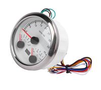 Qcwwy 3 su 1 Temperatura del Tachometro Elettrico Temperatura Dell'acqua per il Camion dello Yacht per Veicoli Ricreativi, Contatore di Prestazioni Stabile con 7 Colori Retroilluminati (Quadrante