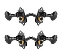 Qcwwy 4 Stringhe Hawaii Tuning Chitarra Piolo, Accordatura degli Ingranaggi, Accessori Sostitutivi, Design a Forma, Facile da Installare, per Ukulele, con Bellissimo Design della Coda di Pesce (BLACK)