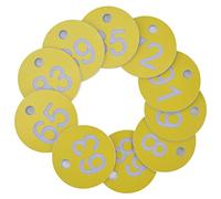 Qcwwy 50 Etichette per Alveare per Strumenti di Marcatura per Agricoltura, Etichette di Facile Identificazione con Foro per Forniture per l'apicoltura, 50 per Alveare in ABS, Cartello Rotondo
