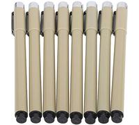 Qcwwy 8 Pezzi di Penne Microline Nere per Strumenti di Disegno in Plastica, Fodere Sottili per Schizzi di Arte Tecnica, Ideali per Designer e Artisti, Strumenti di Pittura