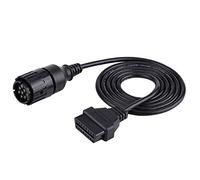 Qcwwy Adattatore 10 Pin a 16 Pin OBD2 Connettore Adattatore 10 a 16 OBD2 Cavo Diagnostico Senza Interruzioni Adatto per Rampe di Registrazione e Rimorchi