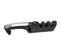 Qcwwy Affilacoltelli Utensile da a 3 Livelli per 11 X 2,8 Affilacoltelli Regolabile Multifunzionale Ergonomica (BLACK)