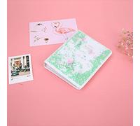 Qcwwy Album Album da 3 Pollici di Beaverysand Perle Cover Pvc Book Adatto per la Raccolta di Biglietti per Film Biglietti da Banco da Banco 64 Tasche Mini Foto Fotografica (GREEN)