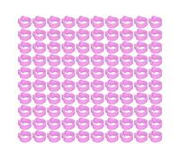 Qcwwy Anelli per Zampe di Piccione da 100 Pezzi da 8 Mm, Fasce di Identificazione in Plastica per la Marcatura dei Piccioni, Riutilizzabili Facili da Installare, con Materiale Durevole (PINK)