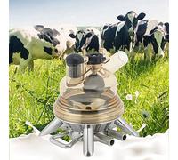 Qcwwy Artiglio per Mungitura Collettore del Latte con Base in Acciaio Inossidabile Camera per PC da 160 Cc con Valvola Chiusa e Fibbia Diritta per Parte della Mungitrice per Allevamento di Bovini