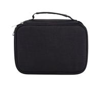 Qcwwy Astuccio multifunzione in tessuto pieghevole, con 72 scomparti, con cinghia per il trasporto, borsa per penne con cerniera di grande capacità per gli appassionati di arte, nero, Gancio per borsa