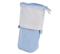 Qcwwy Astuccio Portapenne Telescopico per Ufficio Scolastico, Donne Adolescenti, Come Borsa per Cancelleria o Organizer per Cosmetici, Decorazione Quotidiana (azzurro)