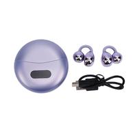 Qcwwy Auricolari Bluetooth 6.0, Cuffie Wireless Super Leggere, Multifunzionali, con Touchscreen, Cancellazione del Rumore e Interprete Multilingue, Ideali per Laptop, Telefoni, Sport, (PURPLE)