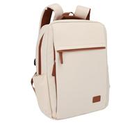 Qcwwy Backpack da Viaggio Viaggio dello Zaino Oxford in Tessuto e in Poliestere Zaino Sponsole per Laptop Borse per Laptop Sacchetta di Ricarica USB USB Porta Viaggi le attività Commerciali (Beige)
