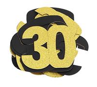 Qcwwy Bandiere con Lettere Sospese e Bandiere con Numeri, 6 Pezzi, Decorazione per Feste di Compleanno in Carta da 7,2 Piedi, con Adesivi Trasparenti per Oggetti di Scena in Studio di (30)