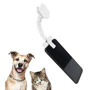 Qcwwy Bastone per Selfie per Animali Domestici, Staffa Flessibile per Supporto per Smartphone con Angolo Regolabile con Morsetto a Forma di Fiore Ottieni L'attenzione dei Tuoi (WHITE)