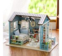 Qcwwy Bellissimi Mobili Realistici Luce a Led Giocattolo Libro Angolo Kit Immaginazione Pazienza Coltivare Costruire Insieme Set Bambini Compleanno Amici Amanti Decorazione Materiale Sicuro e Innocuo