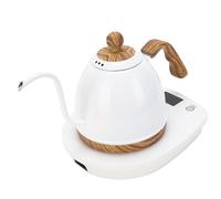 Qcwwy Bollitore Elettrico a Collo di Cigno, 1000 W 600 Ml Controllo Intelligente della Temperatura Becco Lungo Interno in Acciaio Inossidabile Bollitore per caffè per caffè Tè Latte (Spina europea