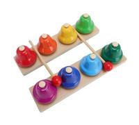 Qcwwy Campanelli da Scrivania Fatti a Mano per Bambini con Mazze in Legno - Strumento di Educazione Precoce - Campanello di Musica Colorato Design per Migliorare L'esperienza Uditiva