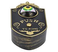 Qcwwy Campanello con Un Occhio, Campanello in Plastica con Bulbo Oculare con Luce Verde Luminosa, Decorazione Spettrale per Feste di Halloween per l'ingresso di Casa