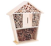 Qcwwy Casetta per Insetti in Legno Realizzata a Mano per Rifugio per Insetti da Giardino Che Promuove Gli Utili 25X22X6,5 Cm Decorazione in Legno Naturale per Rifugio per da Giardino Che Promuove