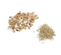 Qcwwy Cerniera Pieghevole in Miniatura Mini Cerniere di Testa 200 Pezzi 8 X 10 Mm 4 Fori in Ottone retrò Piccole Cerniere Pieghevoli per Progetti di Lavorazione del Legno Portagioie in Legno Casa