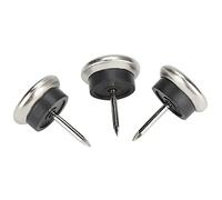 Qcwwy Chiodi per Mobili Cuscinetti Scorrevoli 50 Pezzi Chiodi per Mobili Resistenti con Ferro ABS Antiscivolo per Protezione del Pavimento Gamba della Sedia del Divano Antigraffio (22MM)